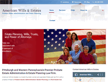 Tablet Screenshot of americanwillsandestates.com